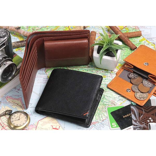 祥力 革職人 レザーファクトリー デュアルライン ササマチ小銭入れ付き二つ折り財布 DU020 1個 革職人 LEATHER FACTORY 祥力 革職人 レザーファクトリー デュアル