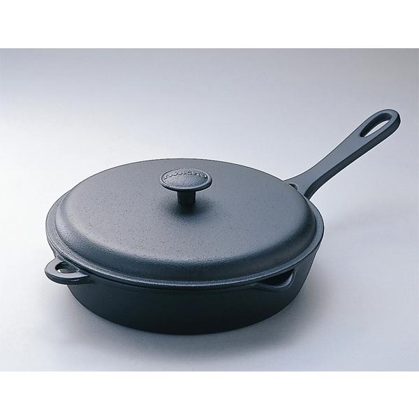 【2008年〜17年物】岩鋳 フライパン24蓋付 日本製 24cm 岩鋳 南部鉄器 フライパン24(蓋付) 岩鋳製 （ 100V/200V IH対応