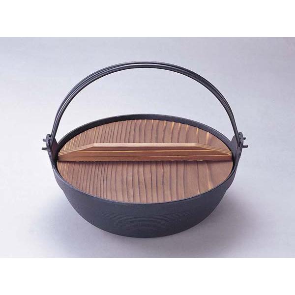 岩鋳 南部鉄器鉄鍋 ふる里鍋 深型24 （100V/200V IH対応） 岩鋳