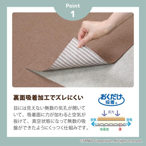 �y�b�g�}�b�g �^�C�� �J�[�y�b�g �� ����Ȃ� �W���C���g �T���R�[ ������� ���ׂ�Ȃ� ���������z�� 10���� 45�~45cm ����~�� ���i�摜2