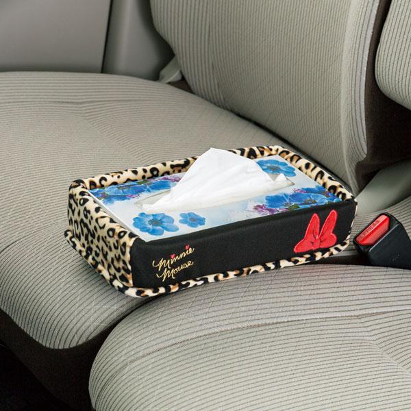 ベロア調　ディズニー　ミニー　小物入れ　ティッシュ入れ付き　多機能小物入れ ベロア調 ディズニー ミニー 小物入れ ティッシュ入れ付き 多