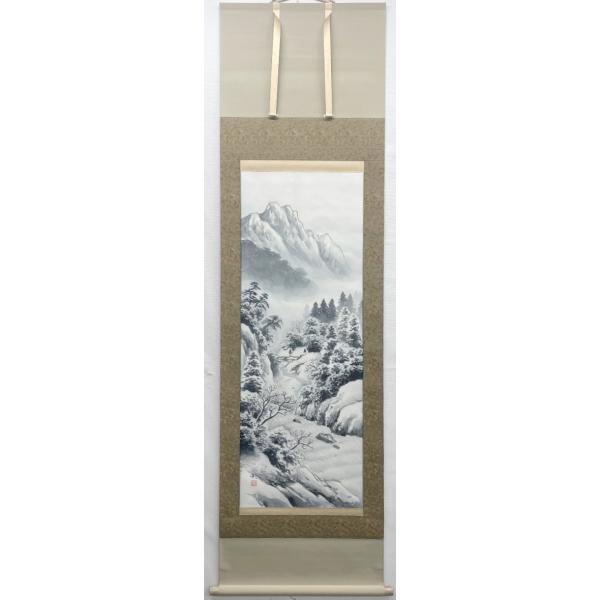 箕輪彰「雪景山水」｜静寂を宿す雪の山水図 − 冬の床の間や夏の涼感
