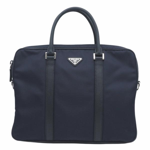 PRADA ネイビー ビジネスバッグ PRADA（プラダ） ビジネスバッグ ナイロン サフィアーノレザー
