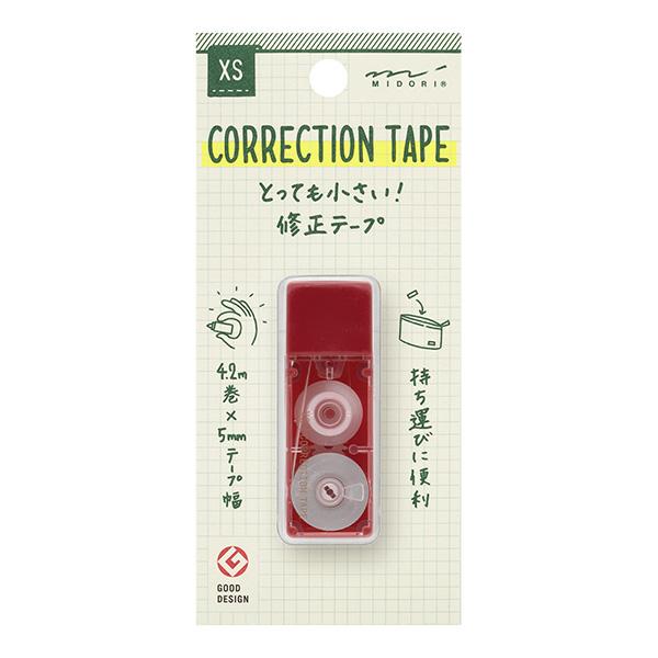 MIDORI（ミドリ） 修正テープ 小型 携帯 XS コンパクト えんじ ミニ