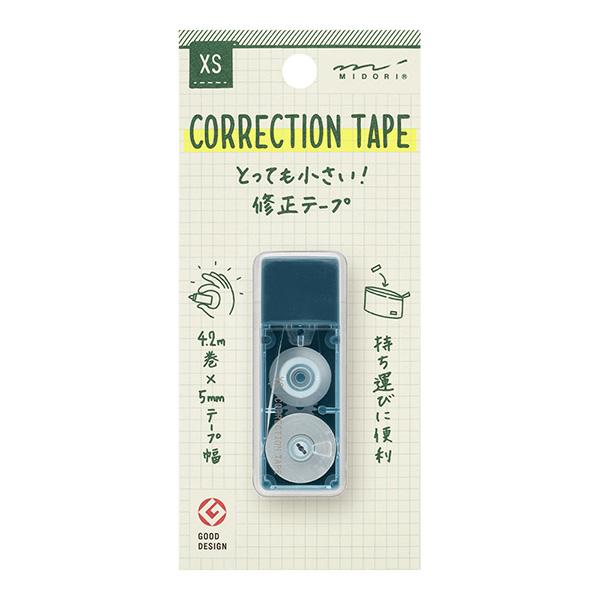 MIDORI（ミドリ） 修正テープ 小型 携帯 XS コンパクト 紺A ミニ文房具