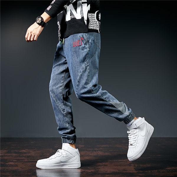 ジョガーパンツ メンズ デニムパンツ ジーパン バギーパンツ 黒デニムパンツ 色むら グレー 刺繍 ヴィンテージ風 ゆったり 人気 秋冬 送料無料 Henlunku0013 Sankyoplus 通販 Yahoo ショッピング