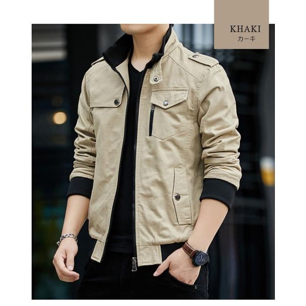 ジャケット メンズ ショート ジャケット アウタースタンドカラージャケット 大きいサイズ ミリタリー 春服 ライトアウター ジャケット 黒 緑 メンズ ブルゾン Buyee Buyee 日本の通販商品 オークションの代理入札 代理購入