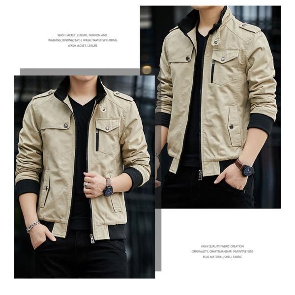 ジャケット メンズ ショート ジャケット アウタースタンドカラージャケット 大きいサイズ ミリタリー 春服 ライトアウター ジャケット 黒 緑 メンズ ブルゾン Buyee Buyee 日本の通販商品 オークションの代理入札 代理購入