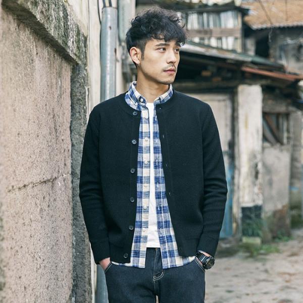 クルーネック セーター カーディガン メンズ ジャケット 薄手 長袖 カーディガン 無地 アウター 羽織 セーター トップス クルーネック Buyee Buyee Japanischer Proxy Service Kaufen Sie Aus Japan