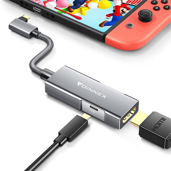 任天堂 Switch 本体充電器 HDMIケーブルと充電器は社外品です。 Amazon | HDMIタイプCハブアダプタfor Nintendoスイッチ、1080p