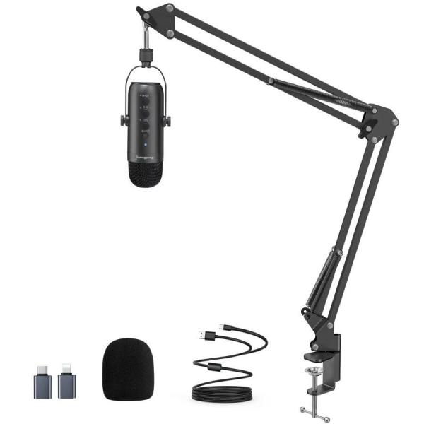 ZeaLSound USBマイクセット、コンデンサーマイク、PCマイク、アーム
