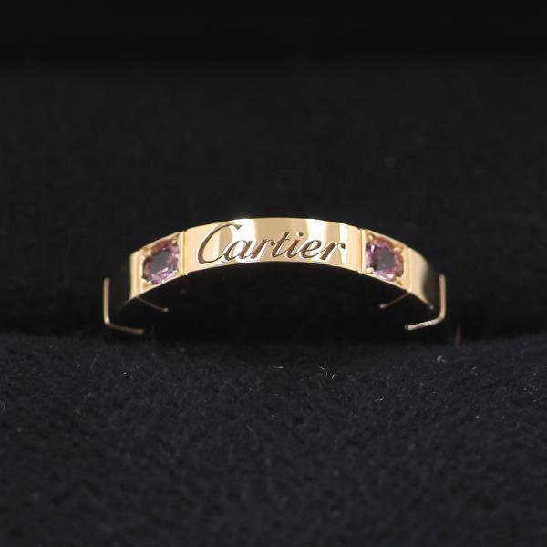 カルティエラニエール2PリングCartierピンクサファイア6号指輪