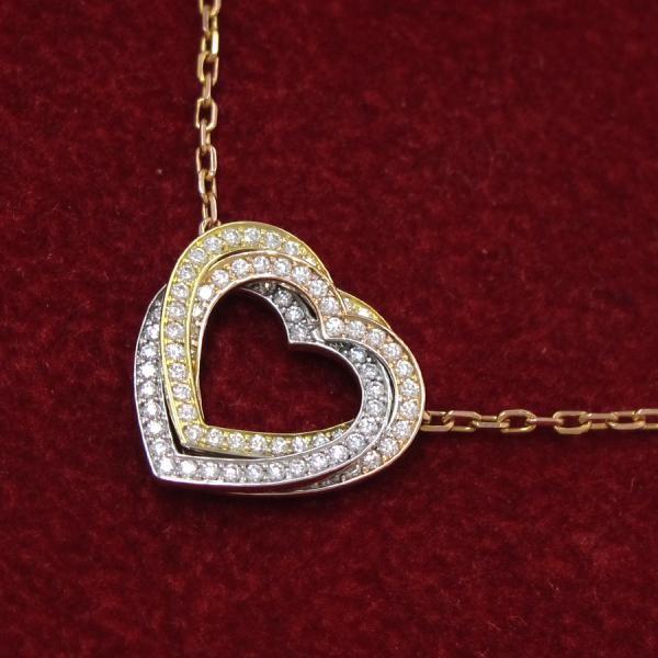 Cartier カルティエ トリニティハートダイヤネックレス Aランク Cartier カルティエ トリニティハートダイヤネックレス Aランク