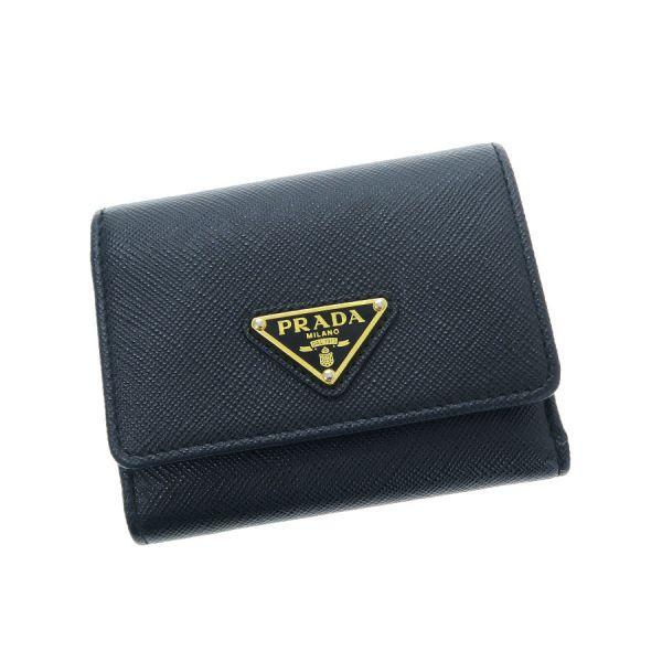 PRADA サフィアーノ　コンパクトウォレット　ブラック PRADA（プラダ） サフィアーノ・コンパクトウォレット Bランク. : 質屋