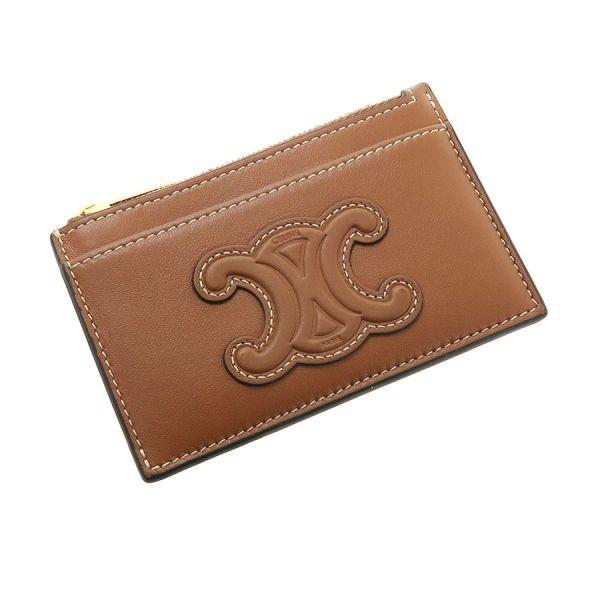 CELINE（セリーヌ） ジップ付きカードホルダー キュイル トリオンフ A