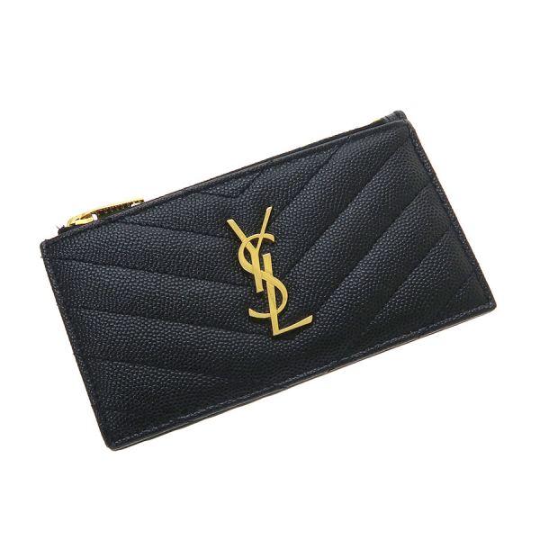 SAINT LAURENT PARIS ジップ カードケース　ケース SAINT LAURENT PARIS FRAGMENTS card case in patent leather in Red