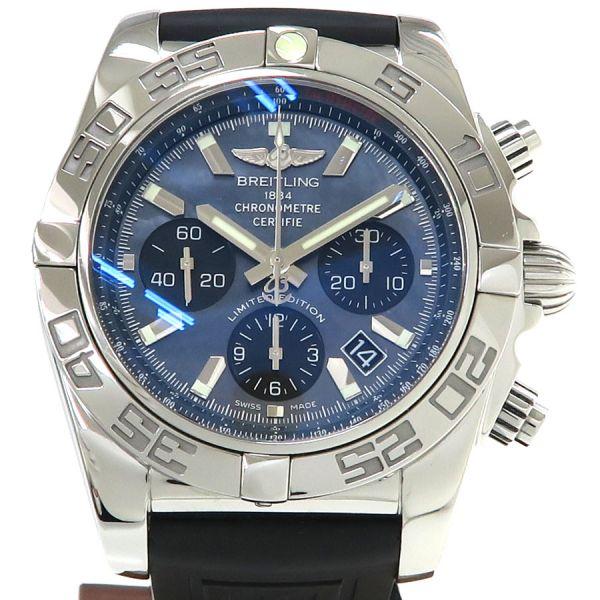 最安　ブライトリング　クロノマット44 AB0110 質屋購入正規品　紺　AT ブライトリング（BREITLING） クロノマット44 日本限定 Aランク