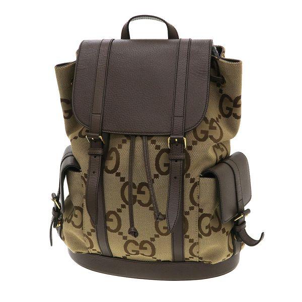 新品同様　グッチ　GUCCI ジャンボG G バックパック　リュック ジャンボ GG ラージ バックパック ・ブラック レザー | GUCCI公式