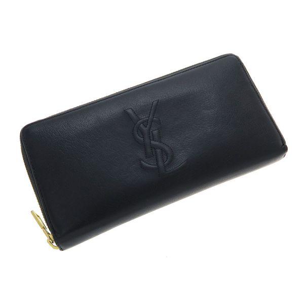 イヴ･サンローラン ラウンドファスナー長財布  352904【Bランク】【中古】 SAINT LAURENT YVES イヴ サンローラン ラウンドファスナー長財布