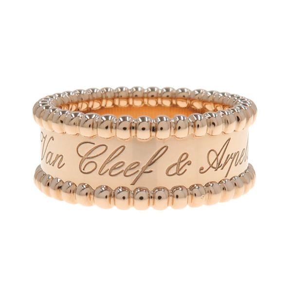 VCA ヴァンクリーフ&アーペル ペルレ リング YG スモール 47 ペルレ ゴールドパール リング、スモールモデル 18K イエローゴールド