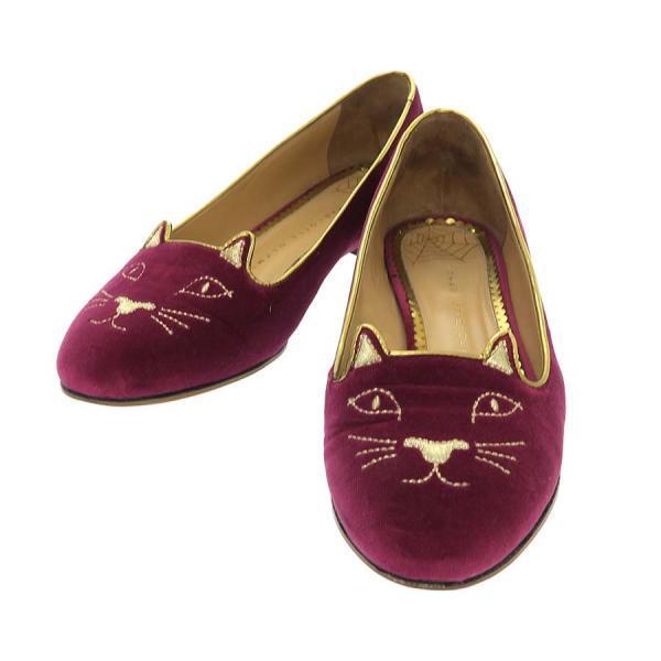 極美品】シャルロットオリンピア キャットモチーフ フラットパンプス