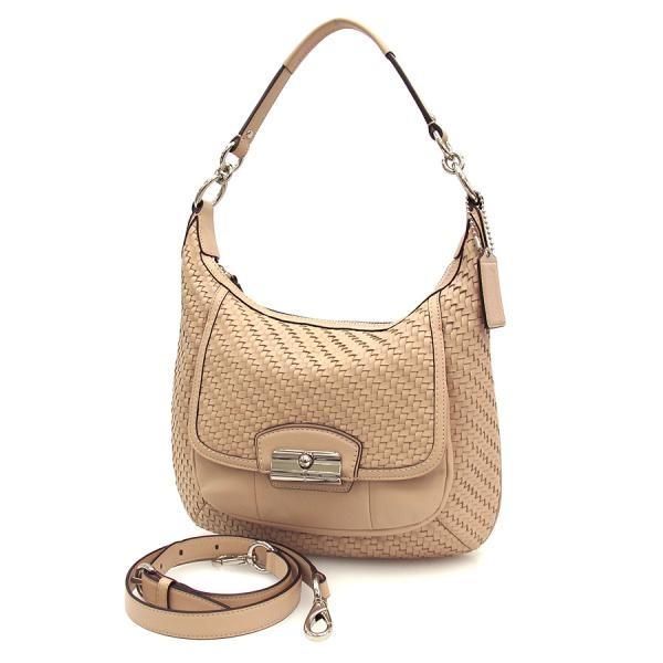 COACH コーチ クリスティンウーブンレザーホーボー Aランク. : 質屋さ 
