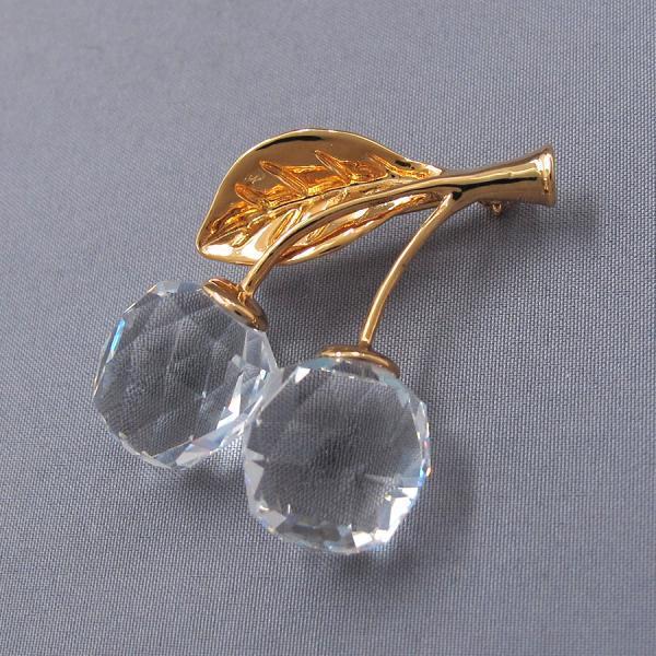 SWAROVSKI スワロフスキー サクランボ・ブローチ Aランク SWAROVSKI スワロフスキー サクランボ・ブローチ Aランク