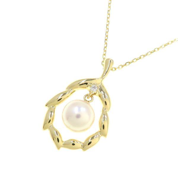 ミキモト あこや ダイヤ ネックレス MIKIMOTO（ミキモト） パールダイヤネックレス/アコヤ Aランク. : 質屋