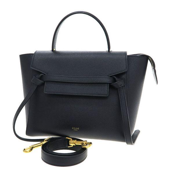 極美品 セリーヌ ベルトバッグ マイクロ ブラック CELINE（セリーヌ） マイクロ ベルトバッグ Aランク. : 質屋さのや