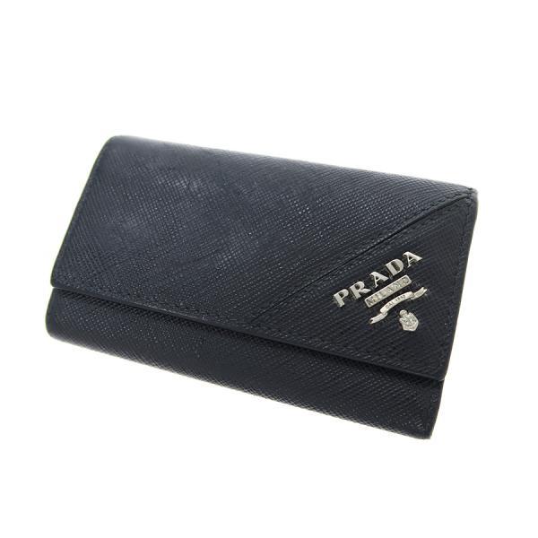 【✨極美品✨】PRADA 6連キーケース シルバーロゴ 付属品完備 ブラック PRADA（プラダ） キーケース6本用 Bランク. : 質屋さのや Yahoo