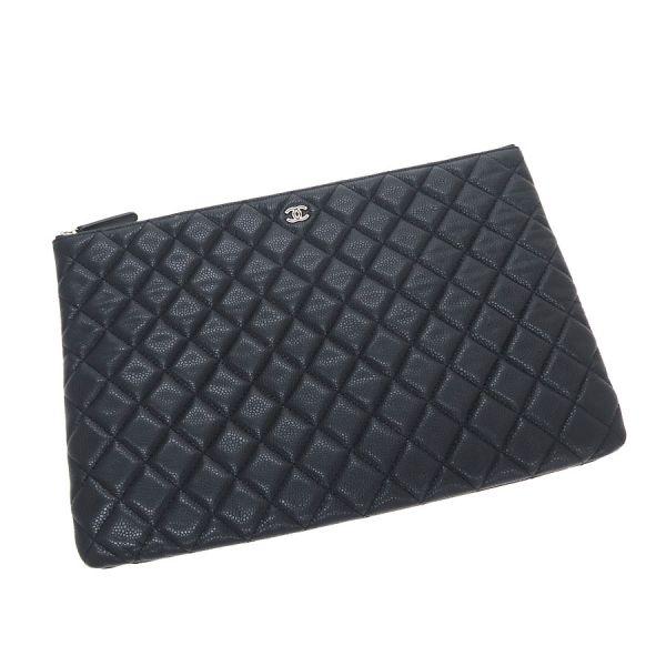 CHANEL（シャネル） キャビア・マトラッセ・クラッチバック Bランク