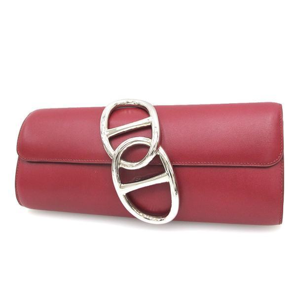 HERMES エルメス エジェ クラッチ ルビー ヴォータデラクト □P刻印 