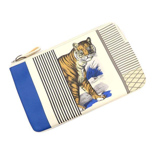 HERMES エルメス カレポケットロング 多色 スイフト U刻印 シルバー  