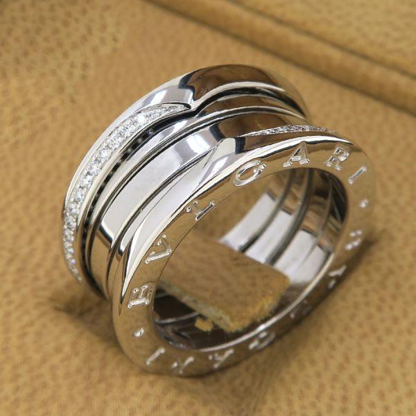 BVLGARI（ブルガリ） ビーゼロワンリング/3バンド/エッジダイヤ#52