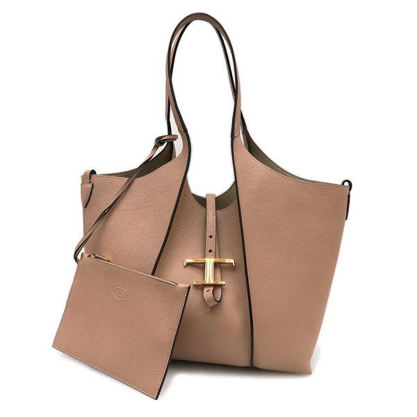 【使いやすい♪】TOD‘S T タイムレス ショッピング ミディアム TOD'S T タイムレス レザー ショッピングバッグ ミディアム