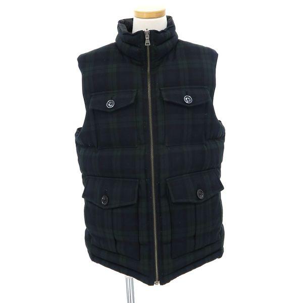 BURBERRY BLACKLABEL ギンガムチェック柄ダウンベスト Mサイズ