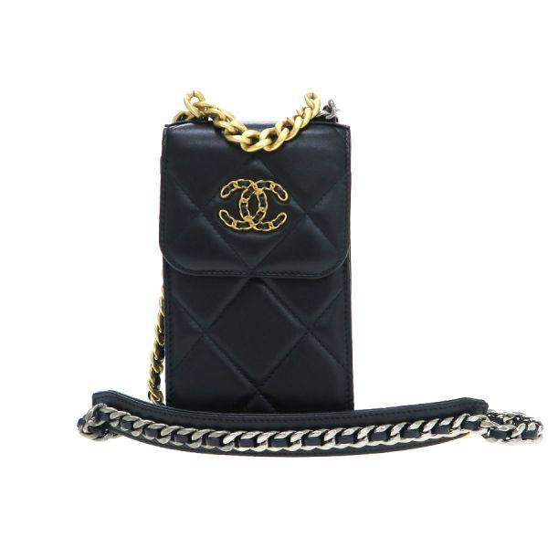 CHANEL シャネル シャネル19チェーンショルダーフォンポーチ A
