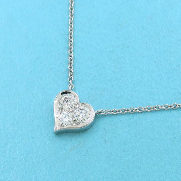 TIFFANY&Co. ティファニー センチメンタルハートネックレス/ダイヤ3P A 