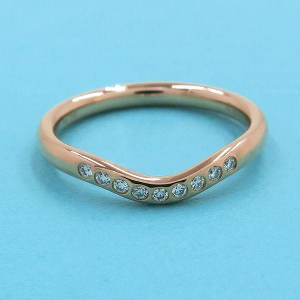 TIFFANY&Co. ティファニー カーブドバンドリング/ダイヤ9P#10 Aランク  