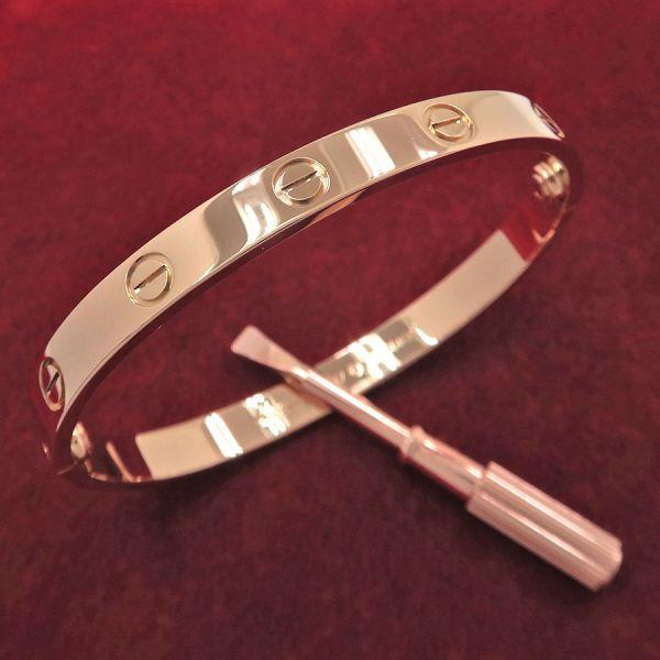 Cartier ラブブレスレッド CRB6077117 - LOVE ブレスレット、クラシックモデル、ブラッシュ