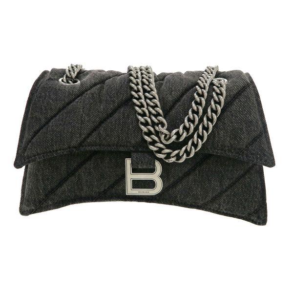 BALENCIAGA バレンシアガ CRUSH デニム チェーンバッグ スモール