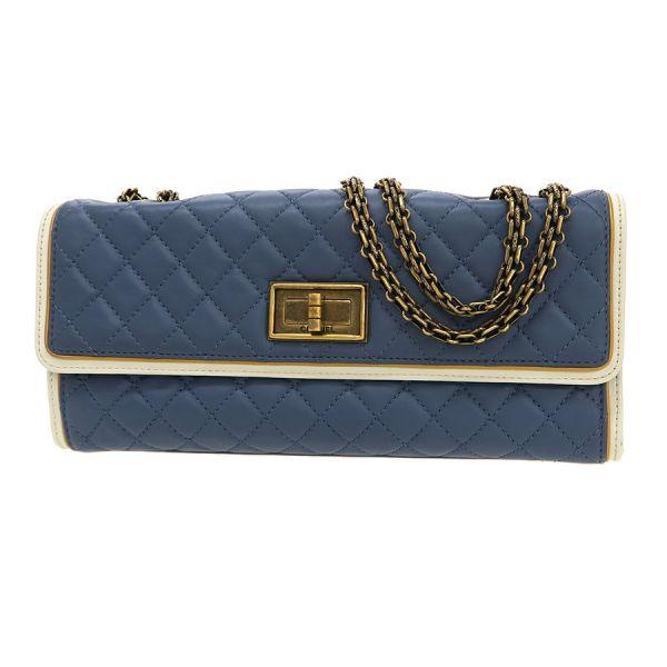 CHANEL シャネル 2.55マトラッセ・ダブルチェーンバッグ Aランク