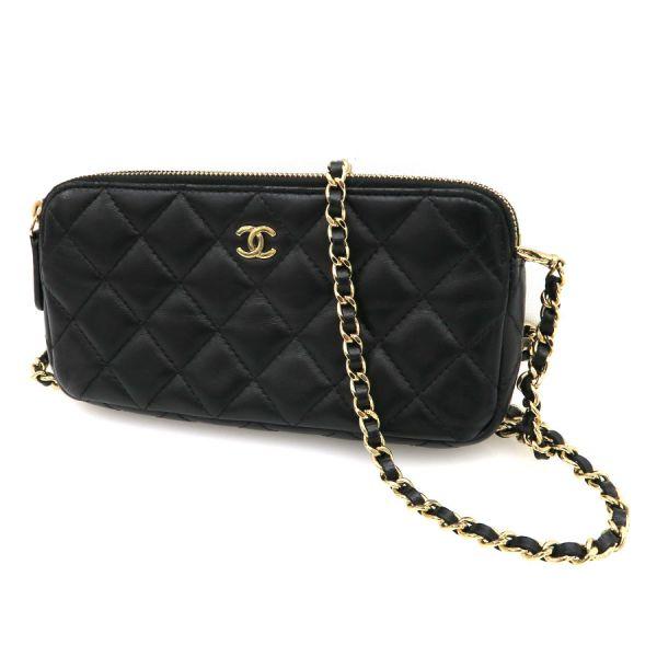 美品　CHANEL シャネル マトラッセ チェーンウォレット 黒 正規品 CHANEL（シャネル） （未使用 展示品）シャネル マトラッセ チェーン