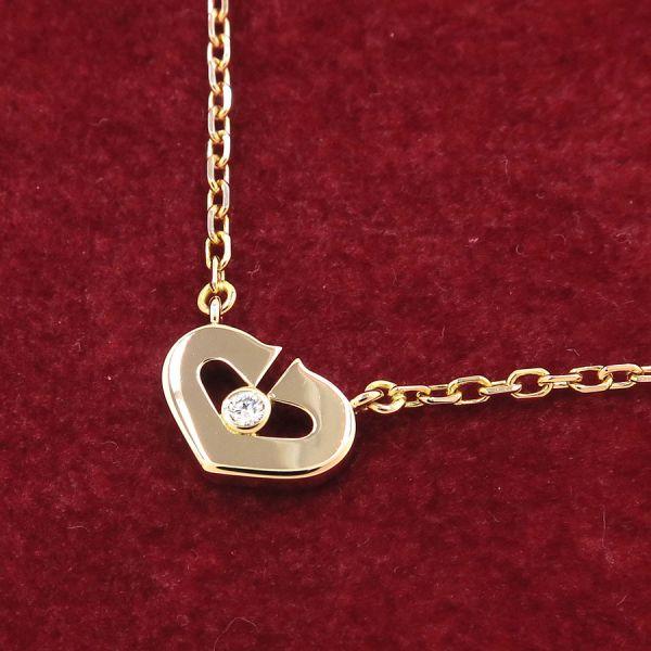 Cartier（カルティエ） Cハートネックレス/1Pダイヤ Aランク. : 質屋さ
