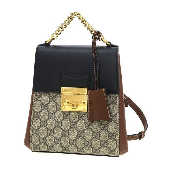 GUCCI パドロック リュック バックパック GUCCI（グッチ） GGスプリーム・パドロックリュック Aランク. : 質屋さ