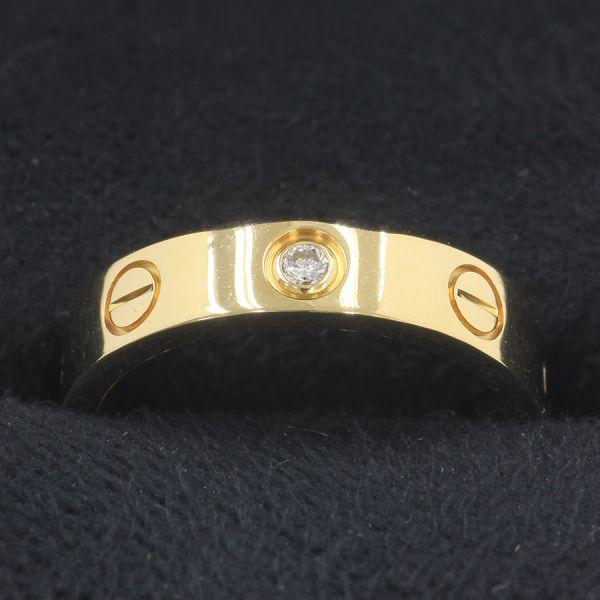 Cartier カルティエ ミニラブリング/1Pダイヤ#47(日本サイズ7号近辺) A  