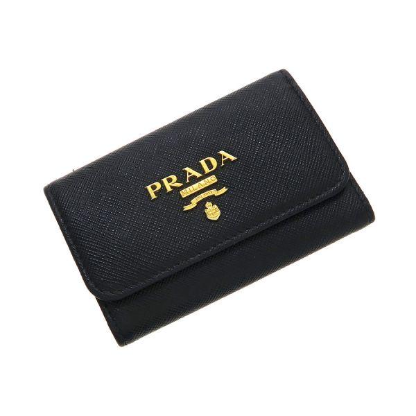 ！極美品！　PRADA プラダ　キーケース　サフィアーノ PRADA プラダ 花柄 サフィアーノ キーケース レザー レディース