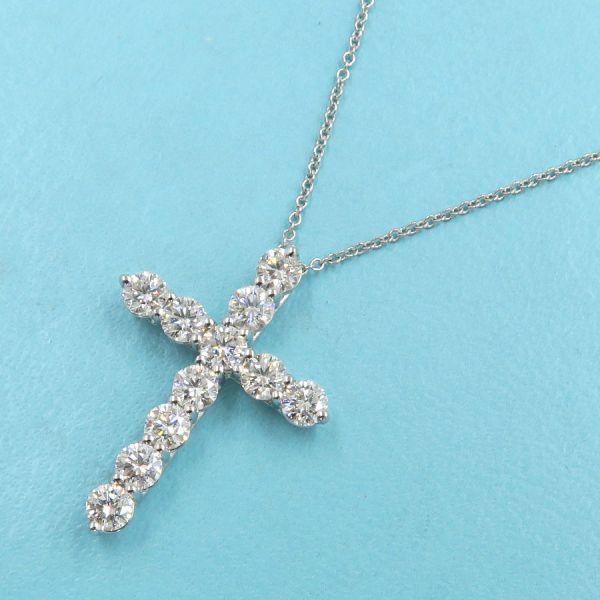 TIFFANY&Co.（ティファニー） ダイヤクロスネックレス/ラージ Aランク