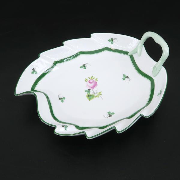 ヘレンド ウィーンのバラ・リーフディッシュ Aランク. : y017694i  