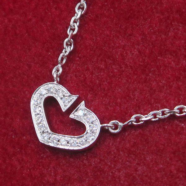 訳あり！カルティエ ハート一粒ダイア ネックレス Cartier（カルティエ